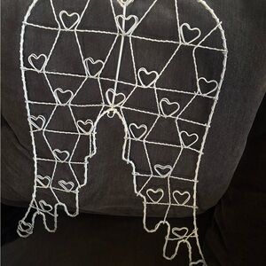 White metal wire angel wings decoration for business cards